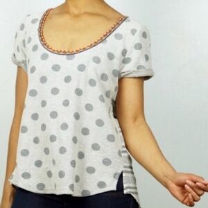 Anthropologie Akemi + Kin Polka Dot Striped Top S